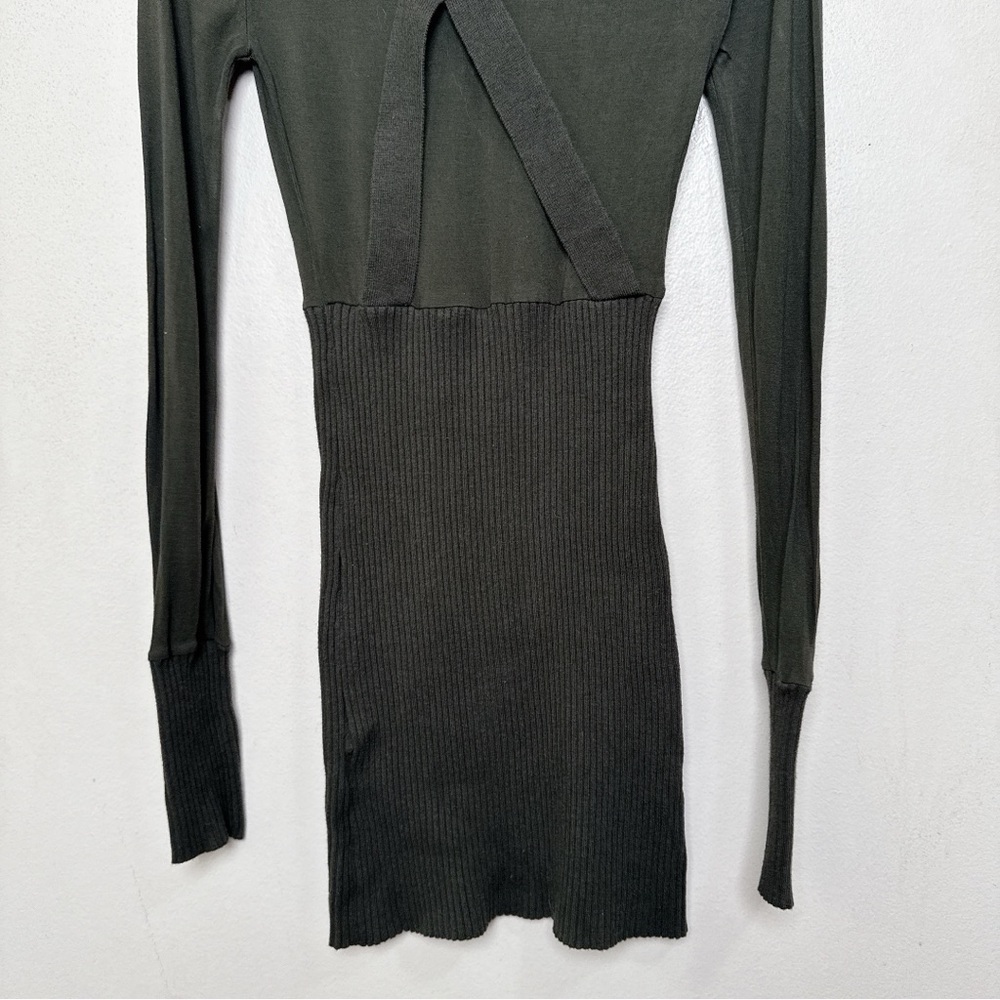 LAMB by Gwen Stefani Womens Small Military Gorp Core Mini Ribbed Dress - Picture 12 of 13